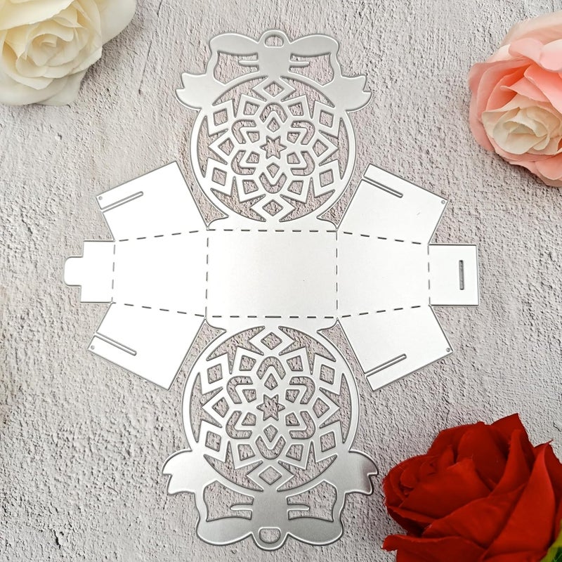 Feemkota Christmas Bell Box Die Cuts for Card Making Flower Basket Cutting Dies for DIY Paper Scrapbooking Crafts Embossing Decorations - Image 5
